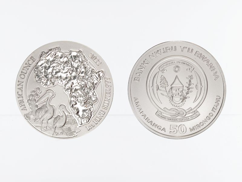 Rwanda 50 R  Pelikan 2022, 1 Unze