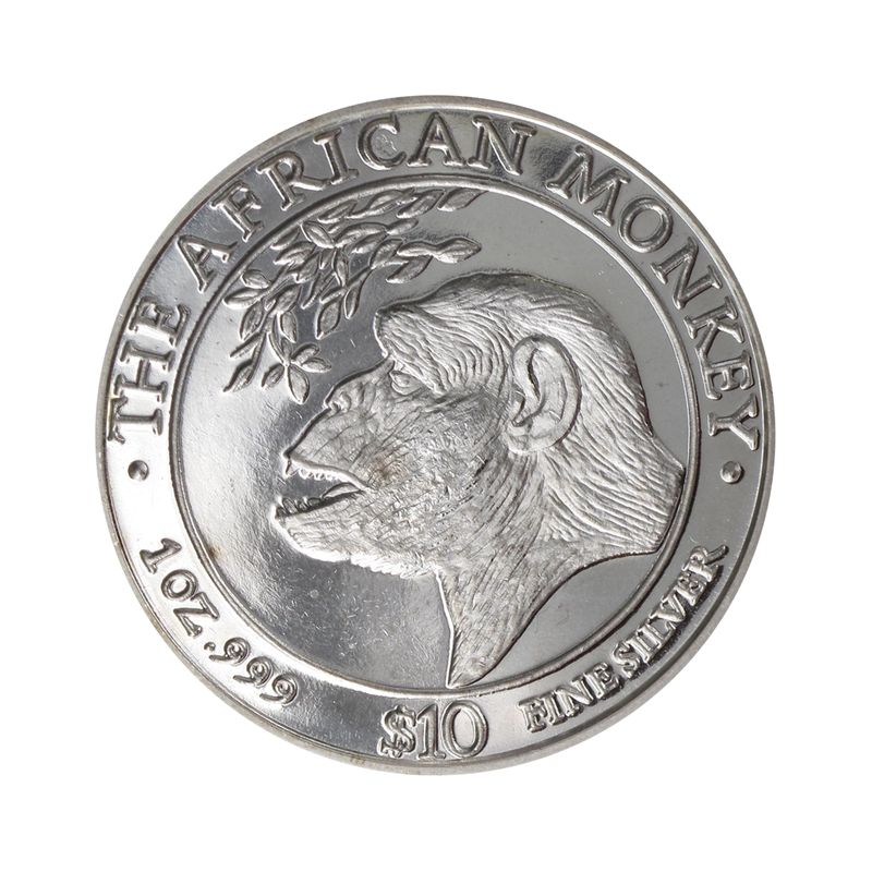 Somalia 10 $  Affe  1998, 1 Unze