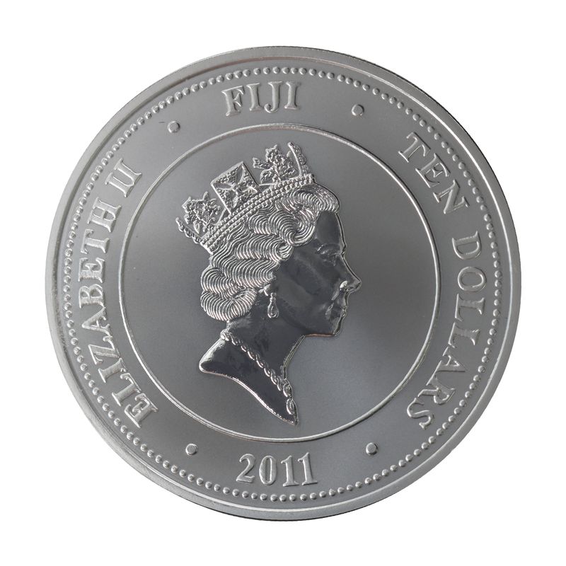 Fiji Taku 10 $  Schilkröte  2011, 5 Unzen