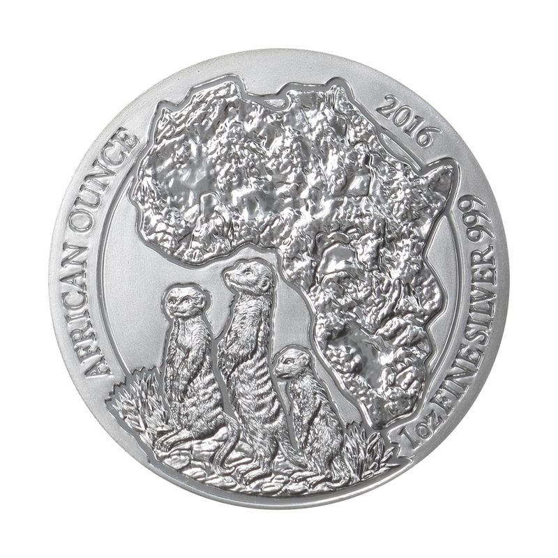 Rwanda 50 R  Erdmännchen 2016, 1 Unze