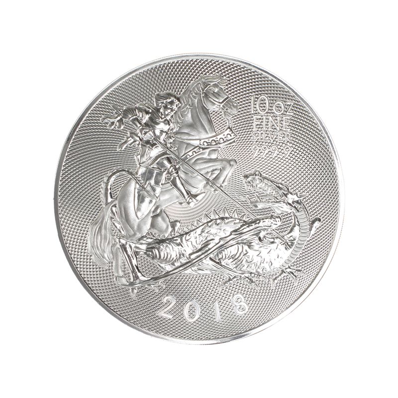 GB 10 Pfd. Silber Valiant St. Georg Drachentöter 2018, 10 oz