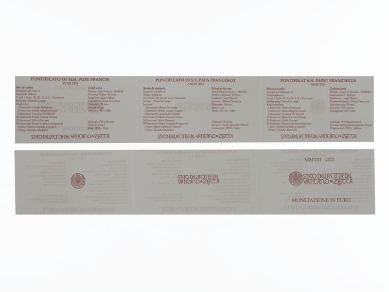 Vatikan original KMS, 2021 PP, PP + Goldmünze
