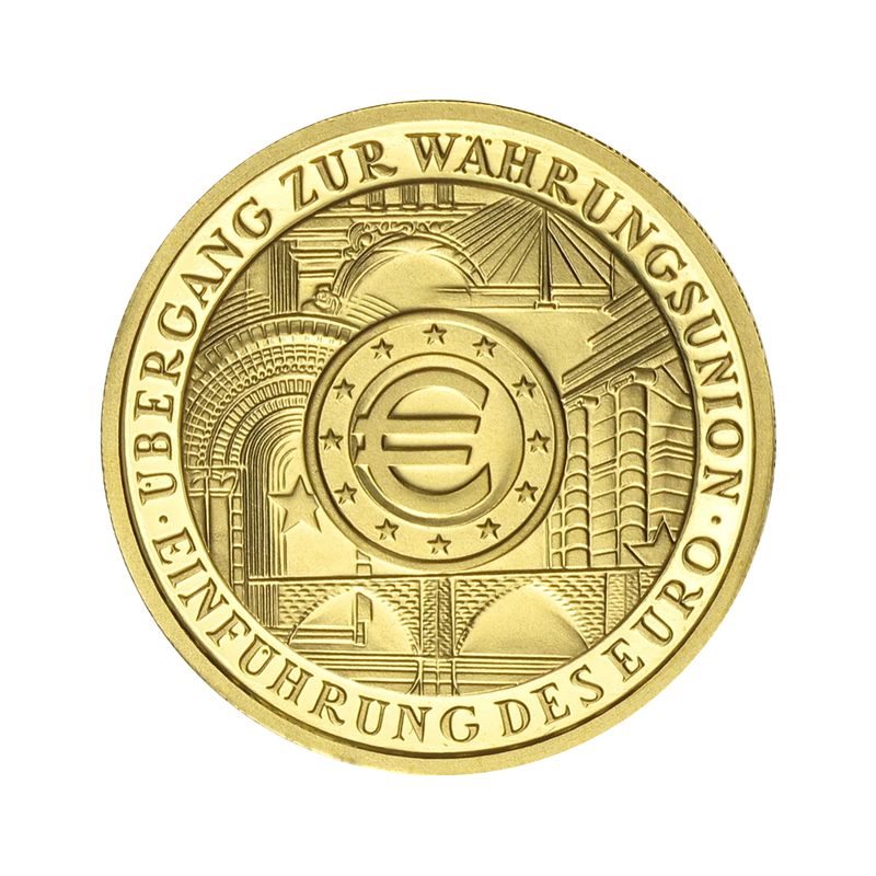 BRD 100 Euro Gold, 2002 G, Währungsunion,  original 
