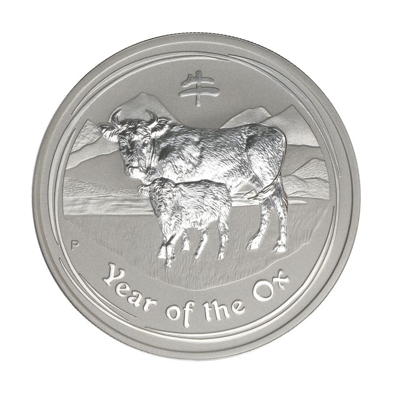 Australien 1$ Ochse Lunar II  2009, 1 oz  Silber