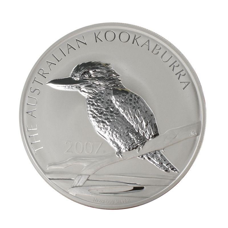 Australien 10$ Kookaburra 2007, 10 oz  Silber