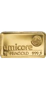 5 Gramm Goldbarren 999,9 Feingold, Folie