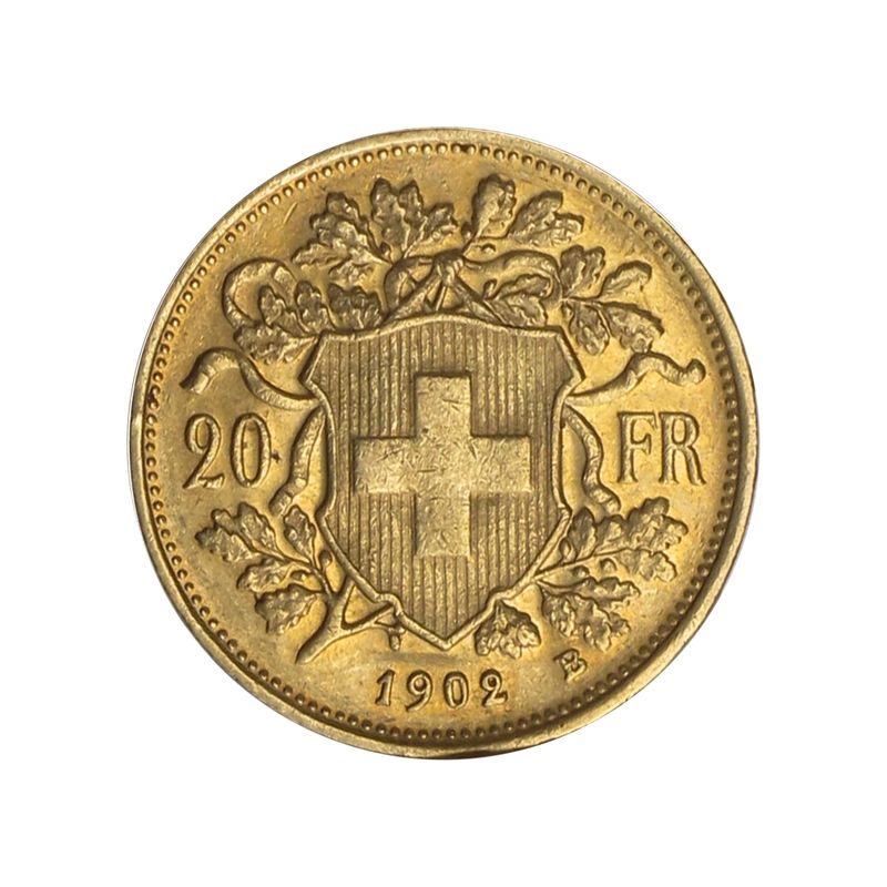 Schweiz 20 Franken Vreneli Goldmünze 1902