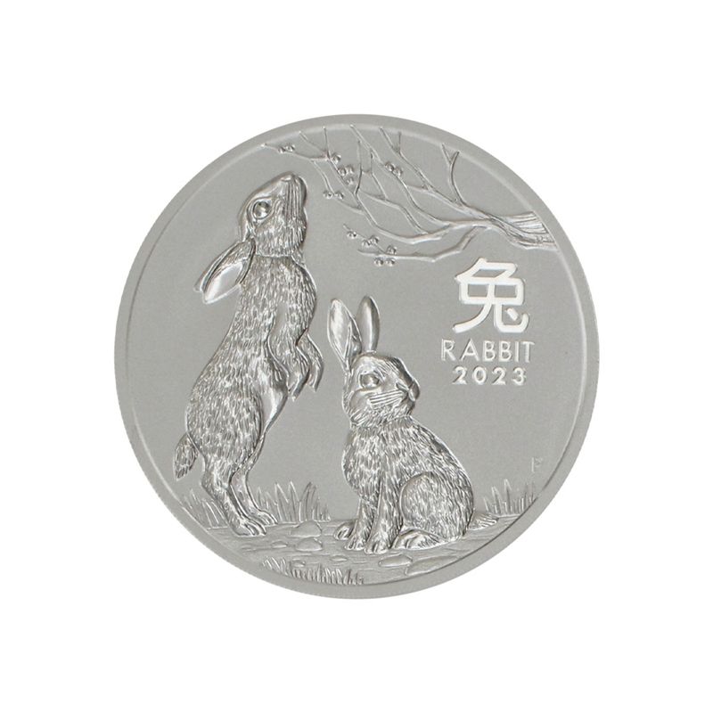 Australien 2$ Hase Lunar III  2023, 2 oz  Silber