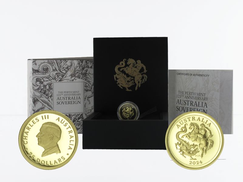 Australien 25 Dollars Gold, Sovereign 2024, PP 