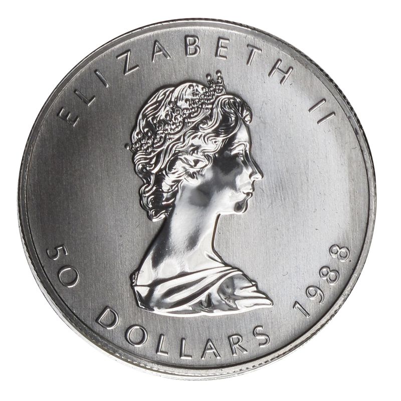 Kanada 50 Dollar 1 oz Maple Leaf, 1 Unze Platin