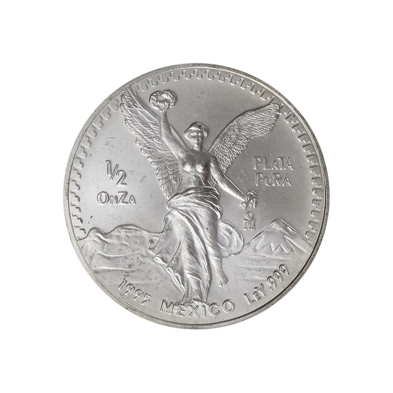Mexiko Libertad, 1990-95, 1/2 OnZa Silber
