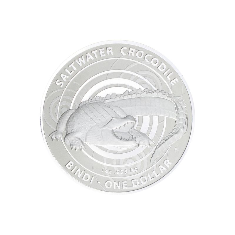 Australien 1$ Saltwater Crocodile (RAM), Bindi 2013, 1 oz  Silber