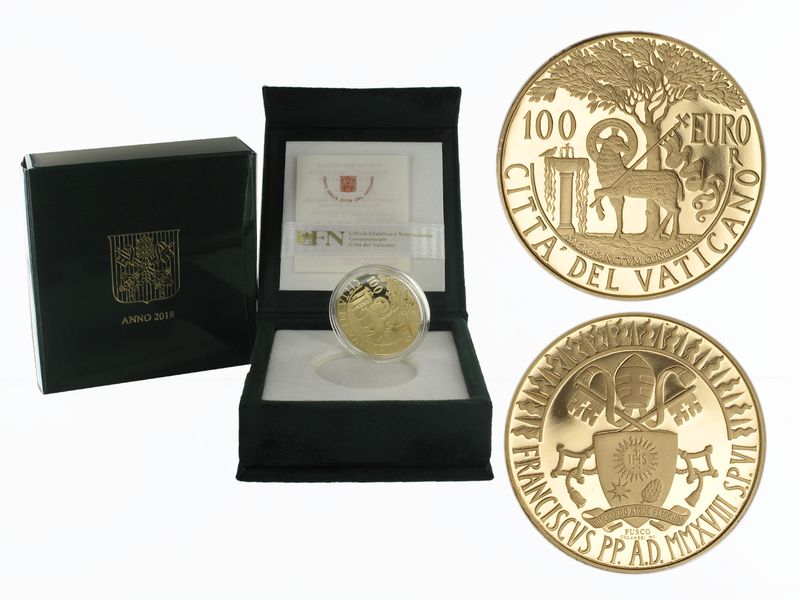 Vatikan 100 € Gold, 2018 Apostolische Konstitution