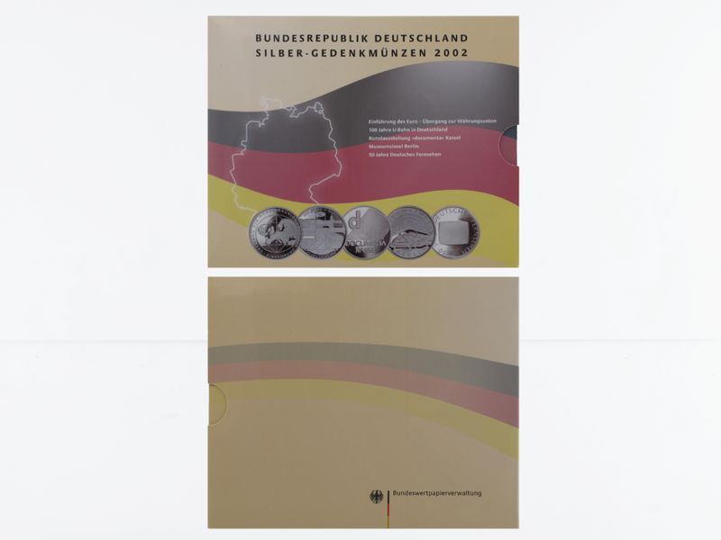 10 € Gedenkmünzenset 2002 (5) Blister kpl. PP