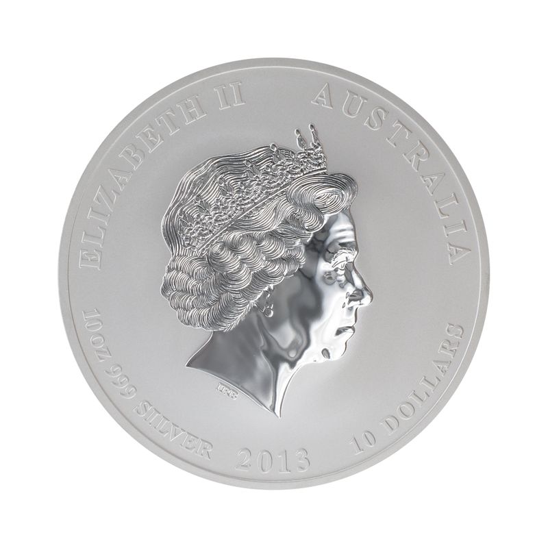 Australien 10$ Schlange Lunar II  2013, 10 oz  Silber