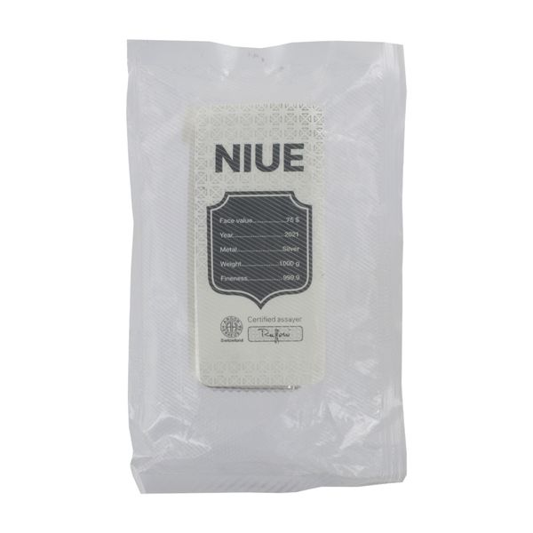 Niue 75 $. Münzbarren, 1 Kg Silber