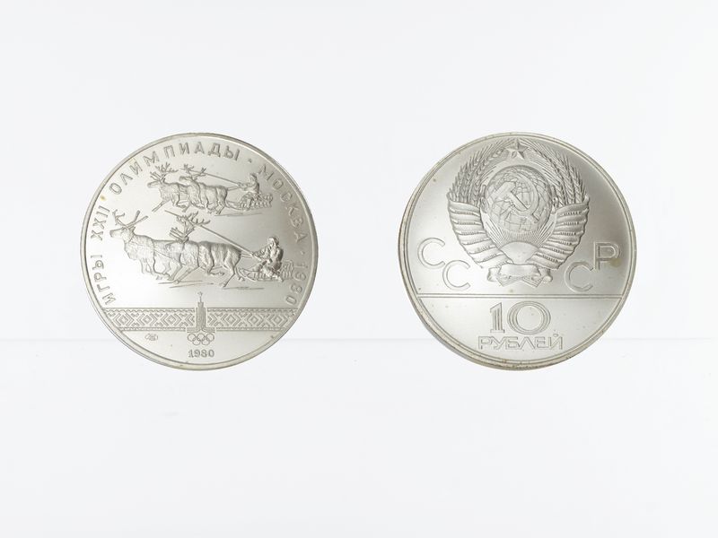 Russland Olympiade 1980, 28 Münzen kpl. Silber