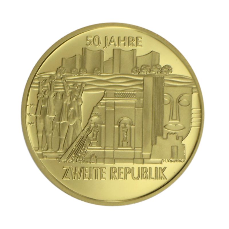 Österreich 1000 Sh. Gold, 1995, 50 Jahre 2. Republik 