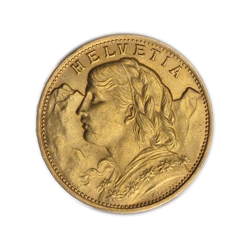 Schweiz 20 Franken Vreneli Goldmünze 1922