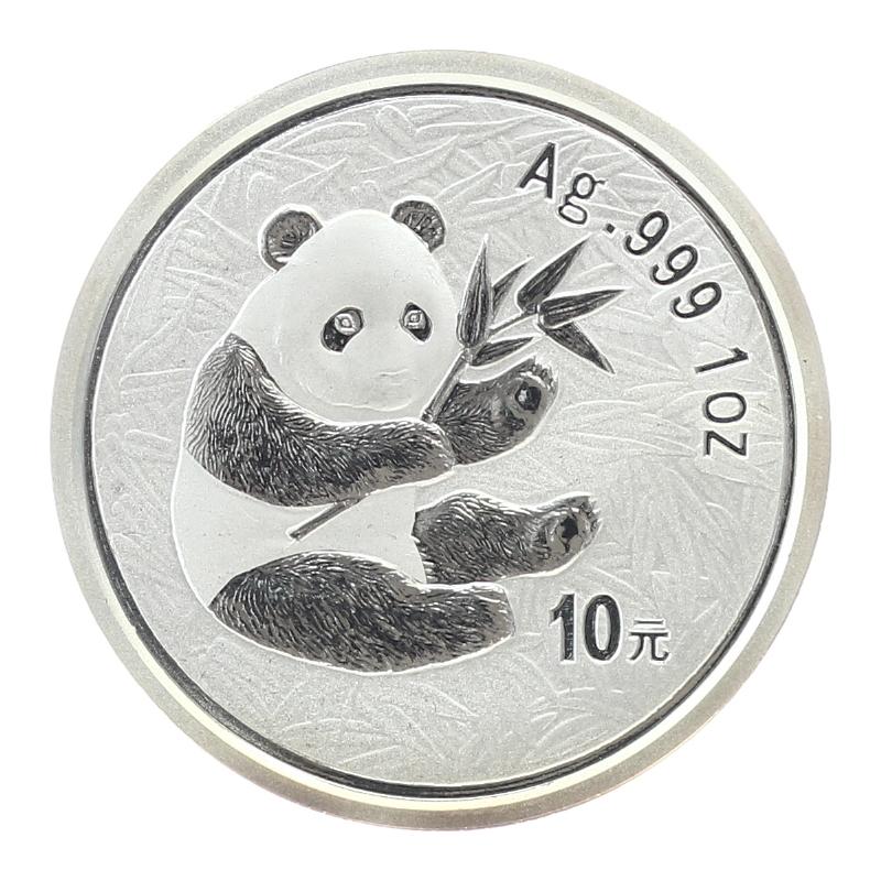 China 10 Yu Panda  2000 (Typ 1), 1 oz  Silber