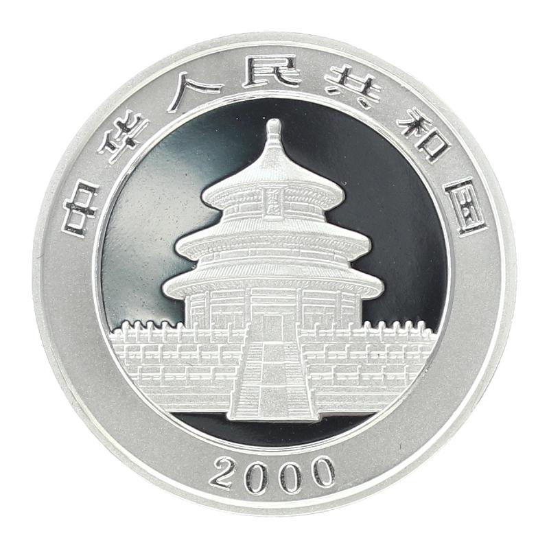 China 10 Yu Panda  2000 (Typ 1), 1 oz  Silber