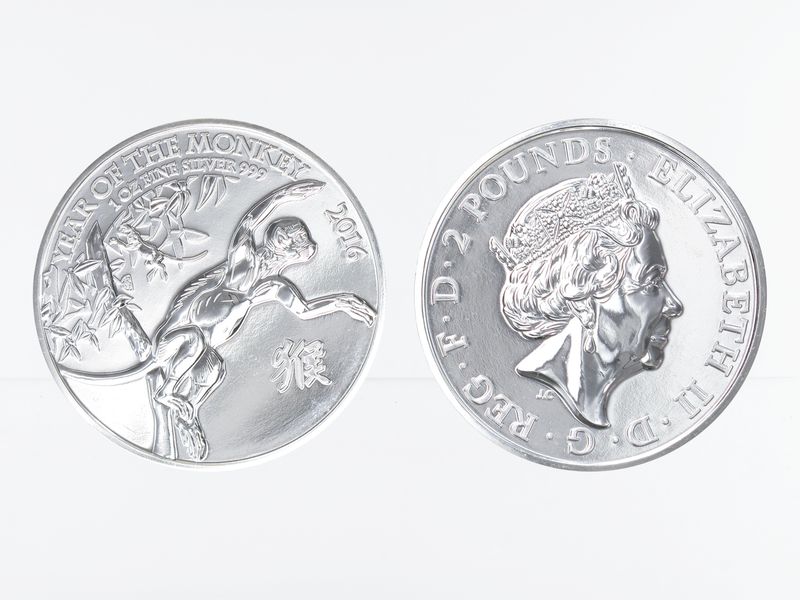 GB 2 Pfd. Silber Lunar 2016 Affe, 1 oz