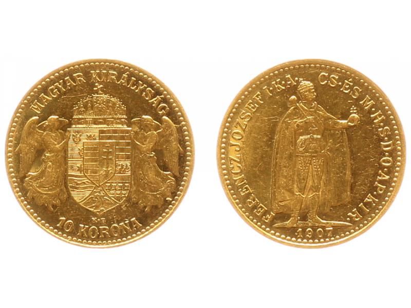 Ungarn 10 Korona Joseph I. 1907
