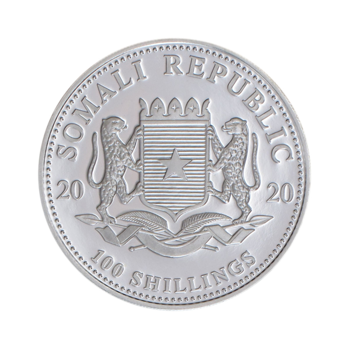 Somalia 100 Sh. Elefant  2020, 1 Unze