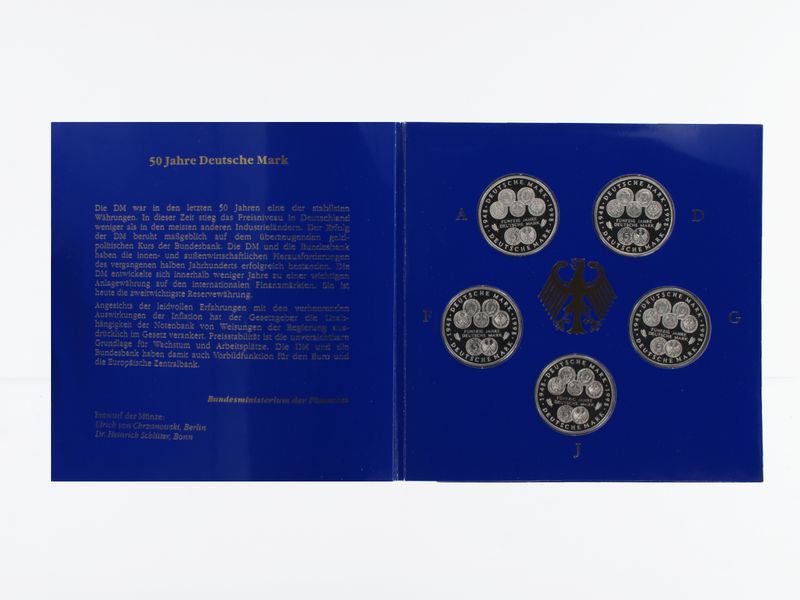50 Jahre DM (5) A D F G J kpl. PP, Blister