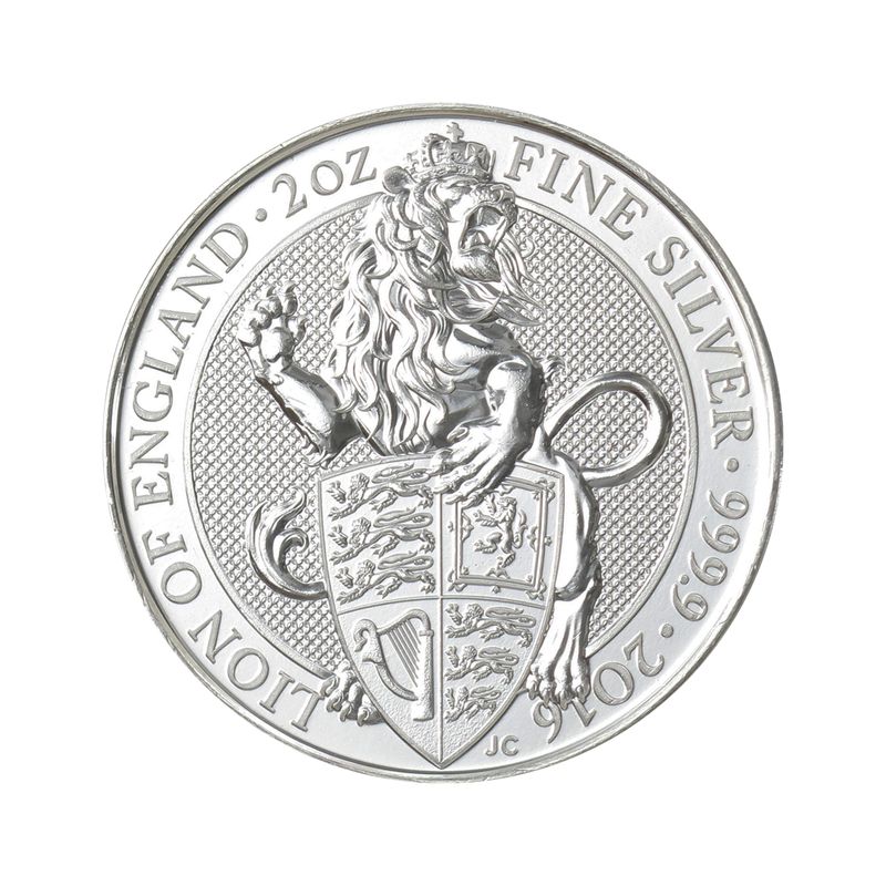 GB 5 Pfd. Silber Queens Beasts Lion 2016, 2oz