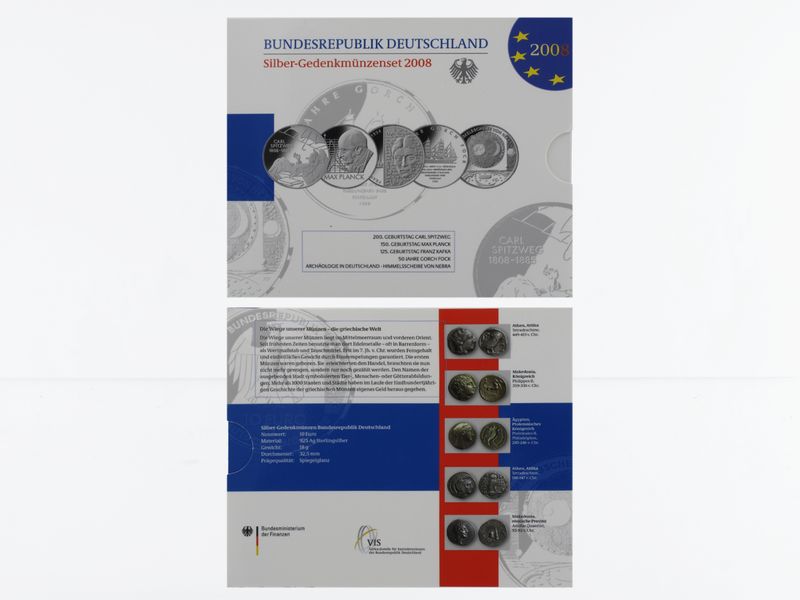 10 € Gedenkmünzenset 2008 (5) Blister kpl. PP