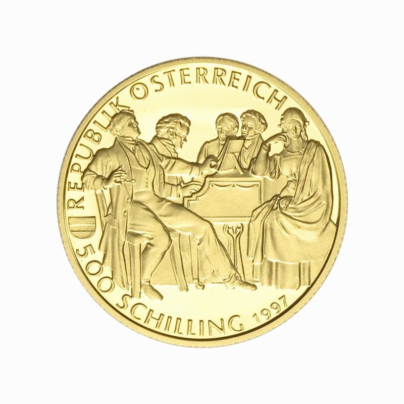 Österreich 500 Sh. Gold, 1997, Franz Schubert