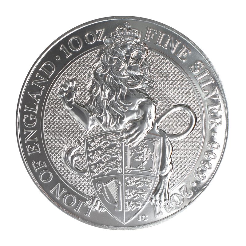 GB 10 Pfd. Silber Queens Beasts Lion 2017, 10 oz