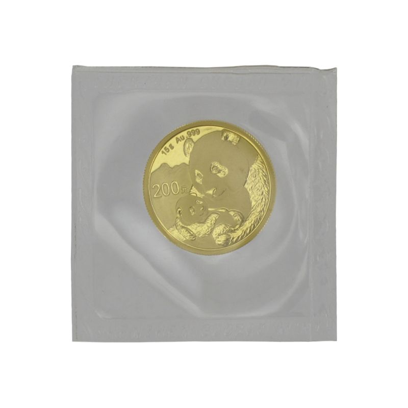 China 200 Yu  Panda 2017 Folie, 15 Gramm Feingold