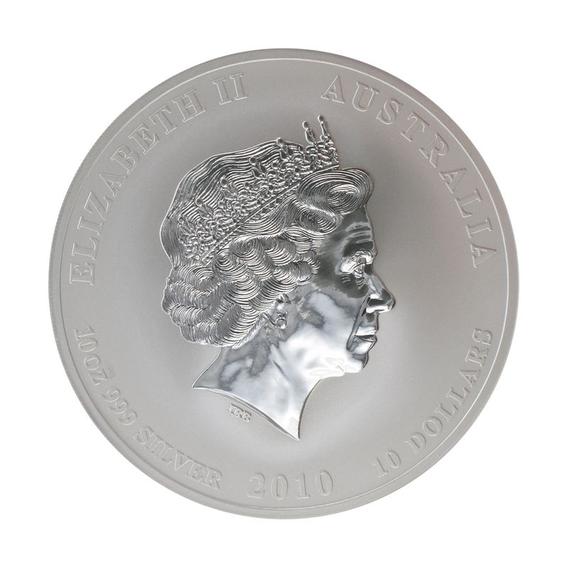 Australien 10$ Tiger Lunar II  2010, 10 oz  Silber