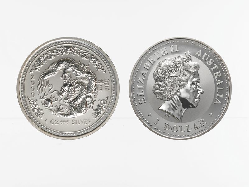 Australien 1 $ Drache Lunar I  2000, 1 oz  Silber