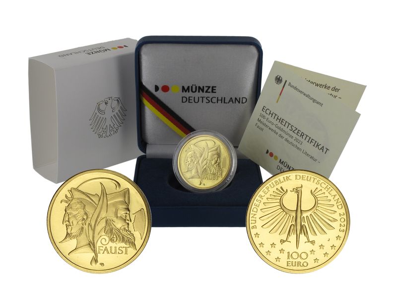 BRD 100 Euro Gold, 2023, Faust,  (Goethe) G