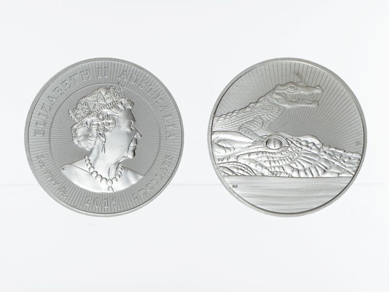 Australien 2$ Next Generation Crocodile 2019, 2 oz  Silber