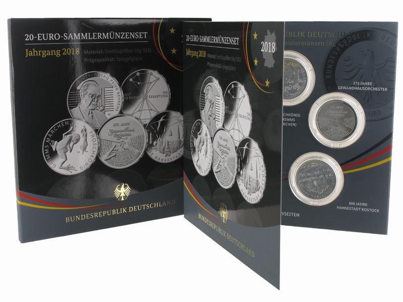 20 € Gedenkmünzenset 2018 (5) Blister kpl. PP