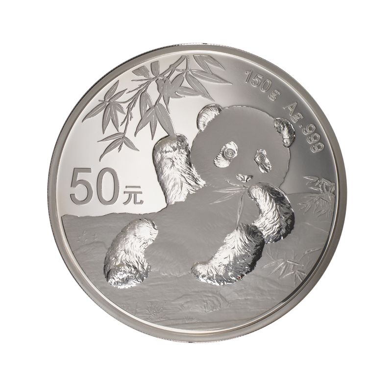 China 50 Yu Panda  2020 Box + CoA, 150 g.  Silber PP