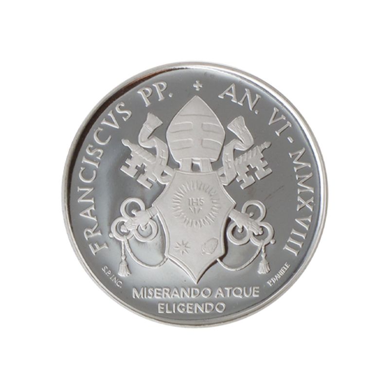 Vatikan 5 € Heiligsprechung von Papst Paul VI. 2018 PP, Silber