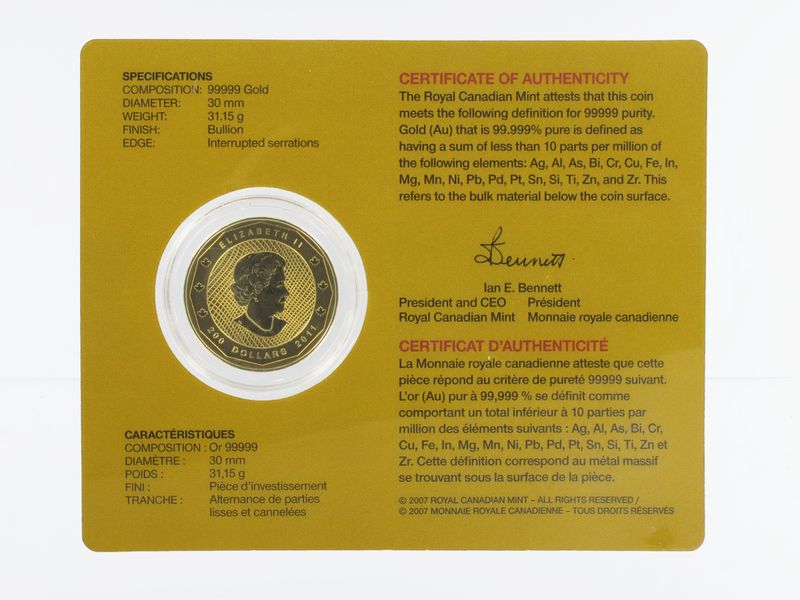 Kanada 200 Dollar Maple Leaf 2011, Mounted Police, Blister