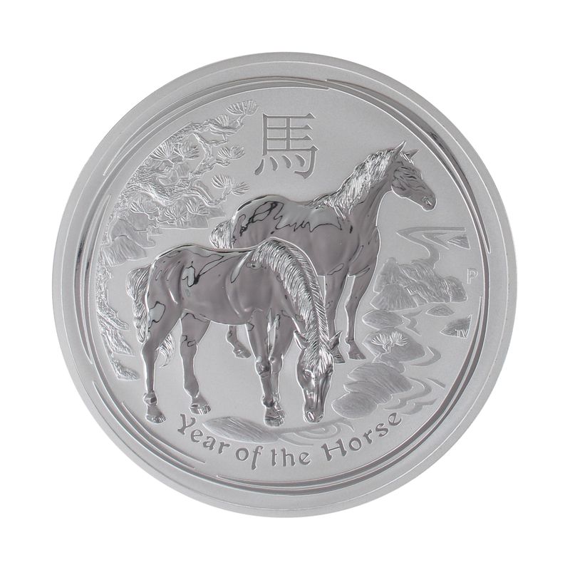 Australien 30 $ Pferd Lunar II  2014, 1 Kilo  Silber