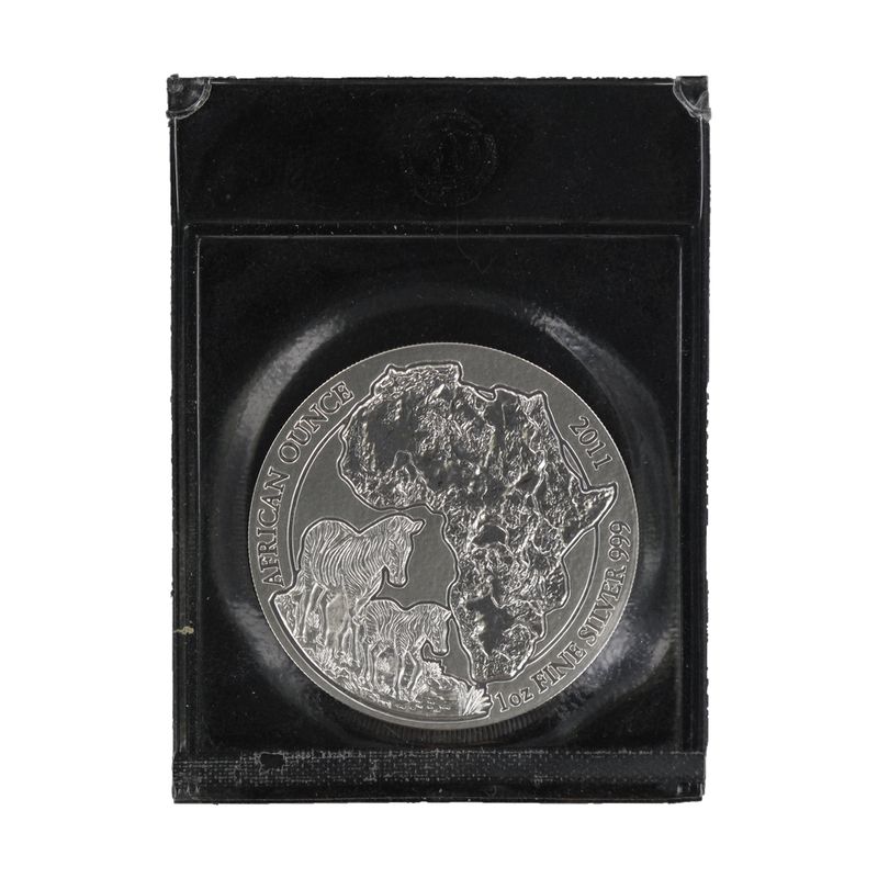 Rwanda 50 R  Zebra  2011 Folie, 1 Unze