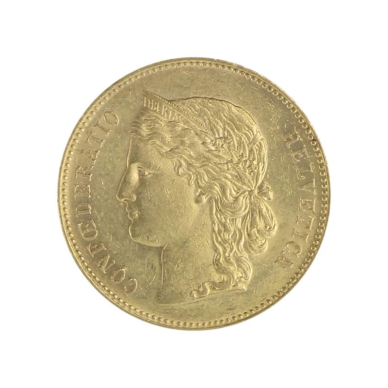 Schweiz 20 Franken Helvetia Goldmünze 1896