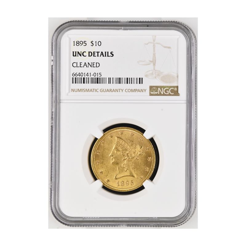 USA 10 Dollars Gold Eagle/Kopf 1895 , Slab NGC UNC Details