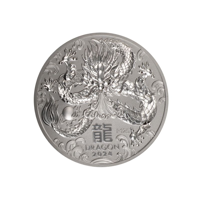 Australien 2$ Drache Lunar III  2024, 2 oz  Silber