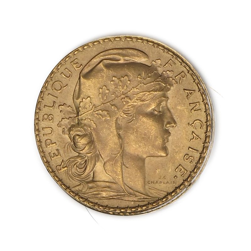 Frankreich 20 Fr. Marianne / Hahn 1908 