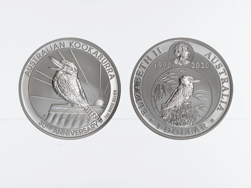 Australien 1$ Kookaburra 2020, 1 oz  Silber