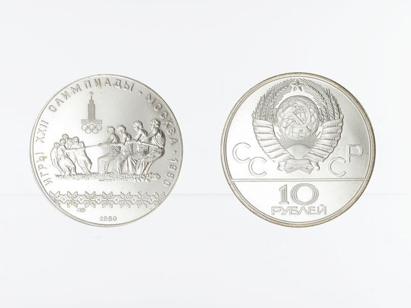 Russland Olympiade 1980, 28 Münzen kpl. Silber